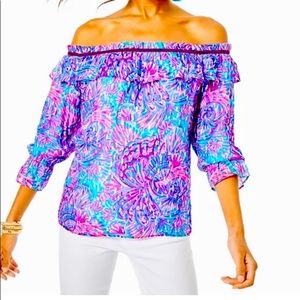 Lilly Pulitzer CeeCee off the shoulder top. NWT size Small.